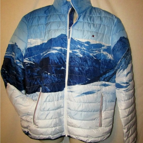ew Platinum Mountain Mens TOMMY HILFIGER Winter Quilted Puffer Jacket Coat - Picture 1 of 3
